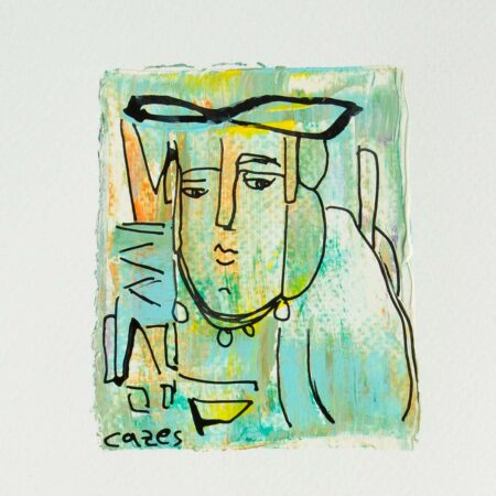 Uriel Cazes- Untitled #15. 2021 Original Art. Mixed Media technique on Paper. 30x40 cm.