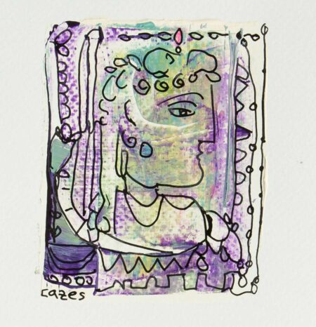 Uriel Cazes- Untitled #17. 2021 Original Art. Mixed Media technique on Paper. 30x40 cm.
