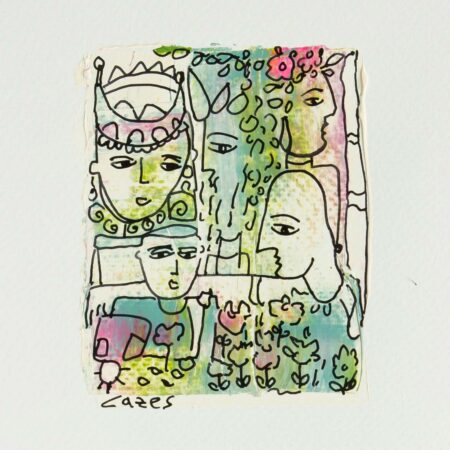 Uriel Cazes- Untitled #20. 2021 Original Art. Mixed Media technique on Paper. 30x40 cm.