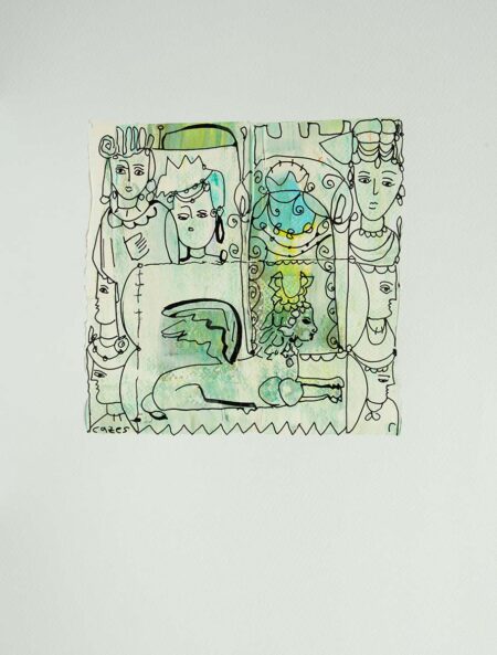 Uriel Cazes- Untitled #22. 2021 Original Art. Mixed Media technique on Paper. 30x40 cm.