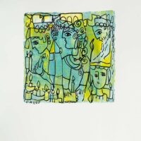 Uriel Cazes- Untitled #23. 2021 Original Art. Mixed Media technique on Paper. 30x40 cm.