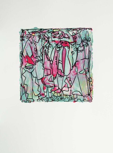 Uriel Cazes- Untitled #26. 2021 Original Art. Mixed Media technique on Paper. 30x40 cm.