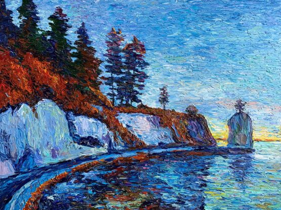 Anastasia Fedorova | "Dreaming About Stanley Park Seawall" Original Art. Oil on canvas, 102 x 76 cm. Signed. 
