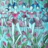 KRISTINA TRUBITSINA | Ballerinas in the garden Original Art. Oil on canvas. 2021. 120 x 80 cm. Signed.  