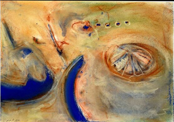 ORNA L. BROCK | Untitled #3 Original Art (The "Potatoes Dream" series) Oil pastel & Conte crayons on paper .21x30 cm. Unframed.