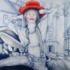 JOEY SCHMIDT - MULLER | Urban life Original Art. Oil Pastel. 2019. 100 x 100 cm. Signed.