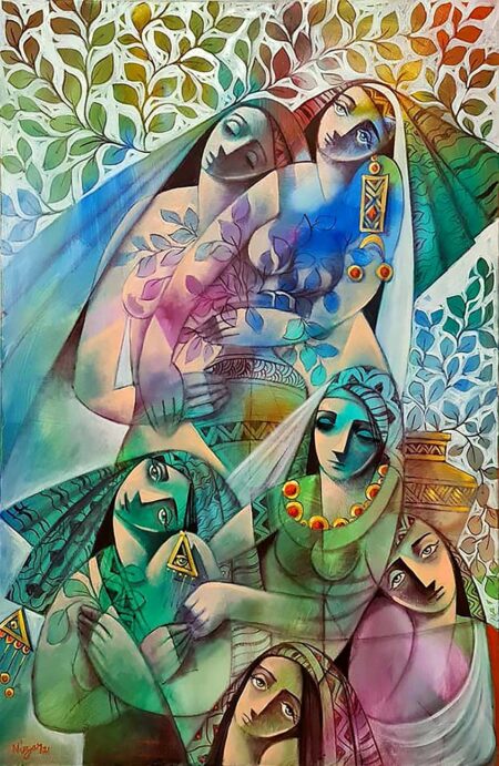 Nizar Al Hattab |  Love And Peace. 2021 Original Art. Oil on canvas. 75 x 115 cm. Signed.