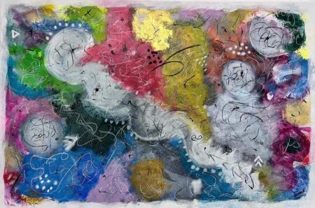 Deborah Zaniolli | "Just like heaven". 2022 Original Art. Mixed media on canvas . 120 x 80 x 2 cm. Signed.