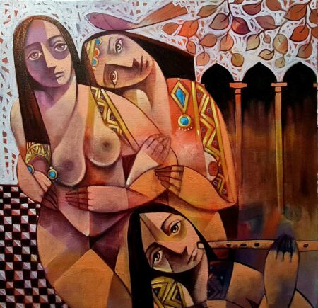 Nizar Al Hattab | Inner Peace. 2021 Original Art. Oil on canvas. 80 x 100 cm. Signed.