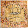 ORNA L. BROCK | Untitled #1 (Chair Cube series). 2010.  (A tribute to Artist Joseph Albers.) Original Art. Mosaic mould on ceramic tile. ( Emblemata) 33 x 33 cm. unframed. Signed. 