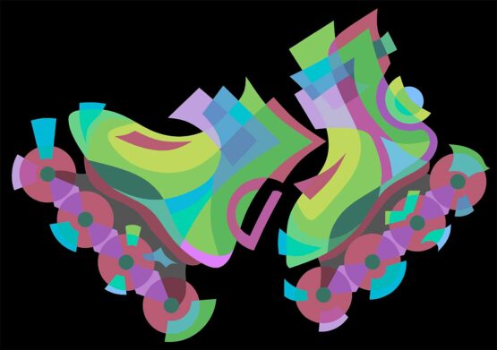 STYLIZED ARTS | "ROLLER BLADE", 2022 Digital Art / Product. 80.43 x 56.66 cm. Signed Digitally.