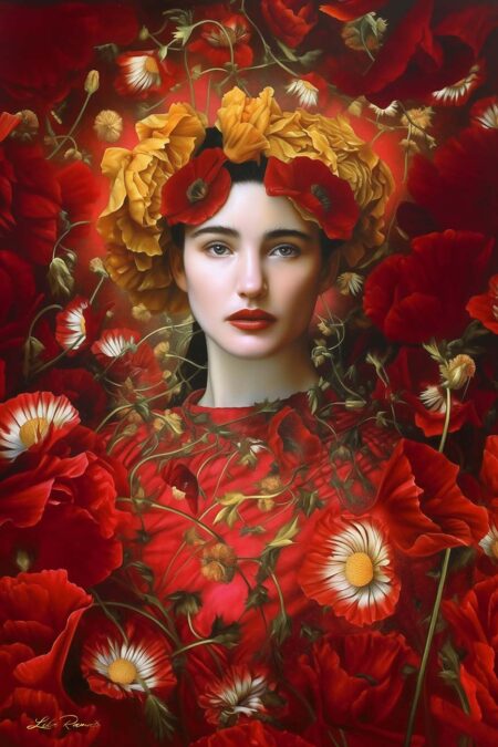 Lika Ramati | Red Poppies . Digital Art, 90 x 65 cm, Quality print. Signed and numbered. Limited Edition 1/5. Lika Ramati © All rights reserved.