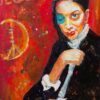 Eva Lewarne |  Revolution Original Art. Acrylic on canvas.102 x 76 cm. Signed. 