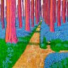 Gerardo La Porta | La Strada nel Bosco, 2022 Original Naive Art. Acrylic on canvas. 100 x 110 cm cm. Signed. 