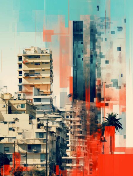 TLV #2. Digital Art, 75 x 100 cm, Quality print. Signed and numbered. Limited Edition 1/3. Lika Ramati © All rights reserved.