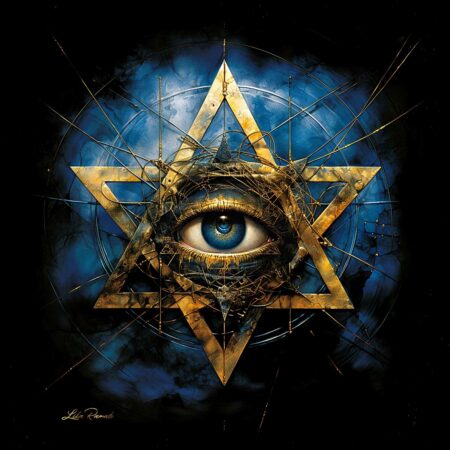The Shield of David. Digital Art, 70 x 70 cm, Quality print. Signed and numbered. Limited Edition 1/5. Lika Ramati © All rights reserved.