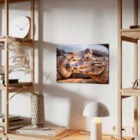 Carla Nunes | Hungry Eyes. 2023 Fine Art Photography. Quality print on Premium Polycotton Canvas Fabric. 340gsm. Real pine wood frame. UV-resistant and built to last, the Advanced 12-core print processor delivers HD finishing. Hanging accessories included. 60W cm x 40H x 2L cm.  Limited Edition 1/2.  Signed and numbered.